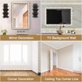 thumbnail image 4 of 2 Rolls 91x3 Inch Self Adhesive Crown Molding Baseboard Trim Peel and Stick Foam 3D Wallpaper Border Flexible Mirror Wall Base Edging Frame Lines for Home DIY Furniture Decor (White) Mixed Color, 4 of 6