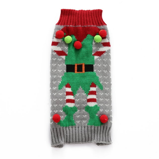 Dog Christmas Costume, Xmas Pet Winter Clothes, for Medium Large Dogs