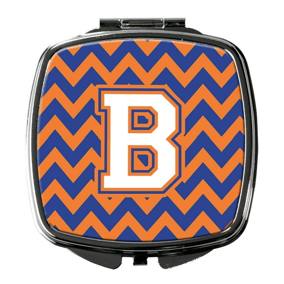 Letter B Chevron Blue and Orange 3 Compact Mirror CJ1060-BSCM