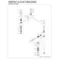 thumbnail image 6 of Kingston Brass KS8701DX Concord Deck Mount Pot Filler Faucet, Polished Chrome, 6 of 8