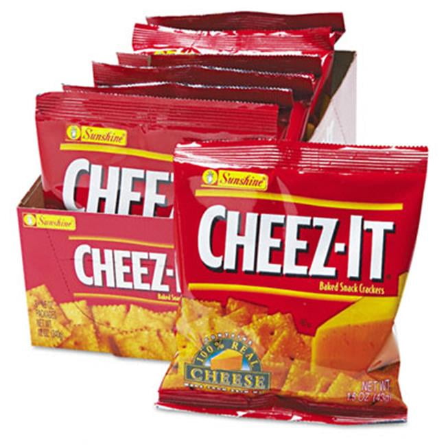 Sunshine Cheez-It Crackers, 1.5oz Single-Serving Snack Pack, 8/Box