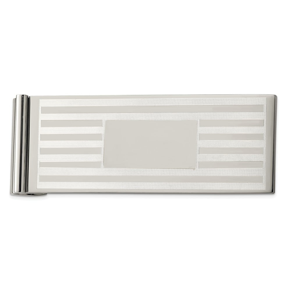 FB Jewels Solid Stainless Steel Brushed Money Clip
