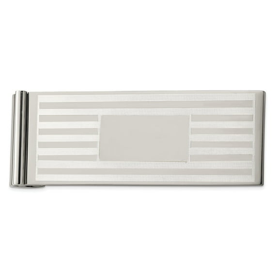 FB Jewels Stainless Steel Brushed and Polished Money Clip
