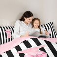 thumbnail image 4 of Manfei Abstract Line Art King Size Comforter Sets,Personalized Letter L Comforters King Size,Pink Reversible,3-Piece,1 Comforter and 2 Pillowcases, 4 of 7