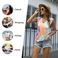 thumbnail image 5 of Aiyino Women's Loose Fit Casual Flowy Tank Tops V Neck Trendy Sleeveless Summer Tops Clothes Outfits Lace Tank Tops Side Split 2025, 5 of 8