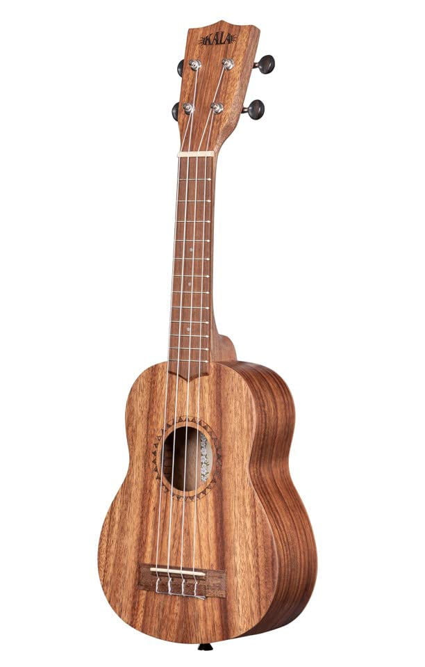 Kala KA-TEAK-S Teak Soprano Ukulele with Hard Case, Strap, Tuner, Austin Bazaar Instructional DVD, and Polishing Cloth
