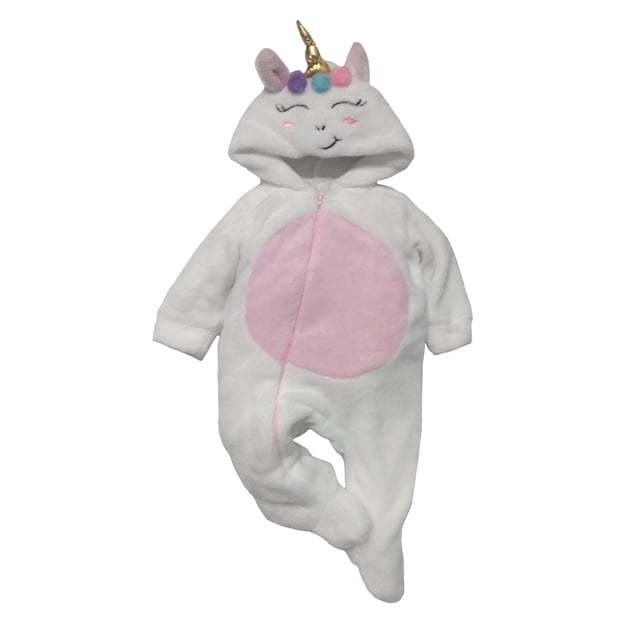 Mameluco con Gorro Bordado Kiss Unicornio Pompones Baby Kisses Mameluco2306