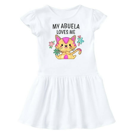 

Inktastic My Abuela Loves Me with Cute Kitten and Flowers Gift Baby Girl Dress