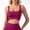 Wine, variant on Women's Y Back Sports Bra Wireless Gathering Yoga Top, Thin Spaghetti Strap Seamless Lingerie, Padded Low Impact Workout Bralette, Anti Exposure Fitness Vest, Sexy Beautiful Back Gym Underwear