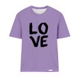 thumbnail image 4 of Holiday Deals kttectoa Classic Fit Casual T Shirt Basic Tops Womens Tops LOVE Print T Shirts Short Sleeve Crewneck Tee Tops for Ladies Get It Today Shopping, 4 of 4