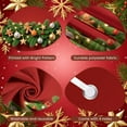 thumbnail image 4 of Red Background Christmas Banner Green Pine Branches New Year Banner Gingerbread Man Star Ornaments Holiday Banner for Christmas Party New Year Celebration Home Decoration, 4 of 9