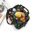 thumbnail image 5 of KLL Roosters and Flowers Print Insulated Lunch Bag Women, Reusable Cute Tote Lunch Box for Adult & Men, Leakproof Cooler Lunch Bags for Work Office Travel Picnic, 5 of 5