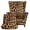 Brown Leopard Print, variant on COEQINE Wingback Chair Cover Retro Hummingbird Floral Wing Backed Chair Slipcover, Separate Cushion Cover, Stretch Furniture Protector, Machine Washable, Non-Slip