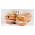 thumbnail image 2 of Detroit Forming LBH-8604 4 Compartment Clear OPS Plastic Hinged Locking Muffin Cupcake Container 8" x 7" x 3" Depth | 250/Case, 2 of 3