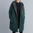 thumbnail image 5 of ZHUGeLI Winter Coats For Women 2023 Fleece Lined Down Jacket Thickened Warm Hooded Overcoat Oversized Button Long Jackets, 5 of 8