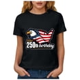 thumbnail image 5 of CAICJ98 250th Anniversary USA Shirt for Women 250 Years of Freedom American 1776 2026 T-Shirts for Women (Black,XL), 5 of 8