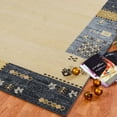 thumbnail image 2 of Ladole Rugs Guinea Collection Boarder Pattern Innovative European Area Rug Carpet in Grey-Cream, 5x8 (5'3" x 7'6", 160cm x 230cm), 2 of 4
