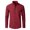 Wine Red, variant on HAOYUNL Mens Dress Shirts Long Sleeve Wrinkle Stretch Shirts Male Solid Casual Button down Spring Fall Shirt with Pocket