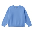 thumbnail image 2 of AUDeals Girls Sweater, Toddler Girls Fuzzy Fluffy Crewneck Knit Pullover, Plush Soft Cozy Loose Casual Knitted Sweater for Kids Girls (Blue, 9-10 Years), 2 of 4