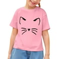 thumbnail image 4 of TOOYOU Girls Top Summer T-Shirt Toddler Short Sleeve Cat Prints Tee Size 2-3 Years Pink, 4 of 4
