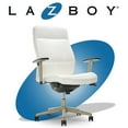 thumbnail image 2 of La-Z-Boy Baylor Modern Executive Office Chair White Bonded Leather, 2 of 9