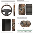 thumbnail image 7 of XYZCANDO Bear USA Flag 14 Pack Car Seat Covers Full Set Steering Wheel Cover Center Console Pad Seat Belt Pads Headrest Covers Cup Coasters for Most Cars SUVs Sedans, 7 of 7