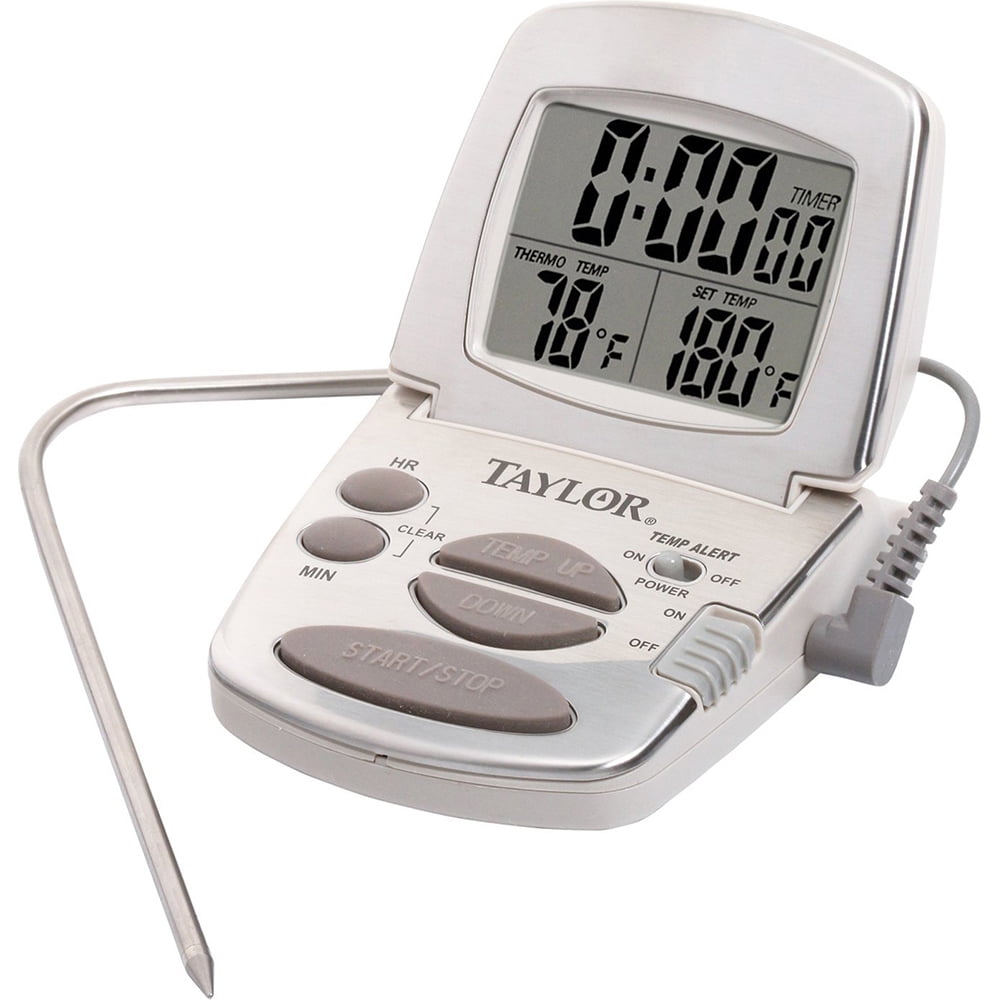 NEW TAYLOR 1470N DIGITAL THERMOMETER & TIMER WITH MEAT PROBE 1669373 