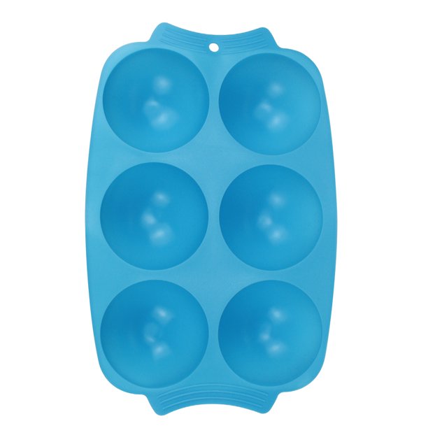 Billuyoard Molde de silicona para rosquillas de 6 rejillas para hornear, molde antiadherente para hacer rosquillas, molde de decoración de cocina hecho a Herramientas y accesorios para hornear Azul Billuyoard HA004909-03