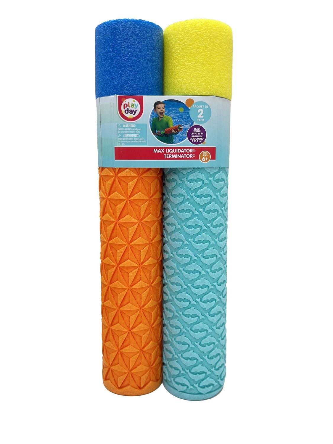 Play Day Max Liquidator Fusil à eau Terminator, paquet de 2