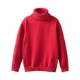 thumbnail image 4 of Uniform Sweater for Girls Size 10 Boys Girls Turtleneck Knitted Sweater Plain Sweatshirt Fall Winter Casual Cute Warm Trendy Knitwear Pullover, 4 of 5