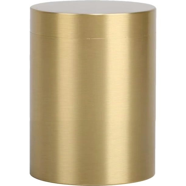 Tarro de almacenamiento de hojas de té pulido, lata de té de estilo vintage, lata multiusos para granos de café, bote de cobre