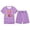 Z07-Purple, variant on MUXiin Girls Summer Outfits Easter Casual Cartoon Rabbit Bunny Lounge Set Cap Sleeve T Shirt and Elastic Waist Shorts 2 Piece Clothing Sets