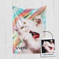 thumbnail image 1 of Custom Pet Fleece Blankets For Cats & Cat Lovers – Watercolor Art Portrait - 10, 1 of 9