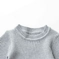 thumbnail image 3 of SERTG Children Knit Sweater Dress Solid Color Long Sleeve Round Neck Princess Cute Comfortable Casual Fall Winter Skirt for Kids 3-9 Years(Gray,9 Years), 3 of 6