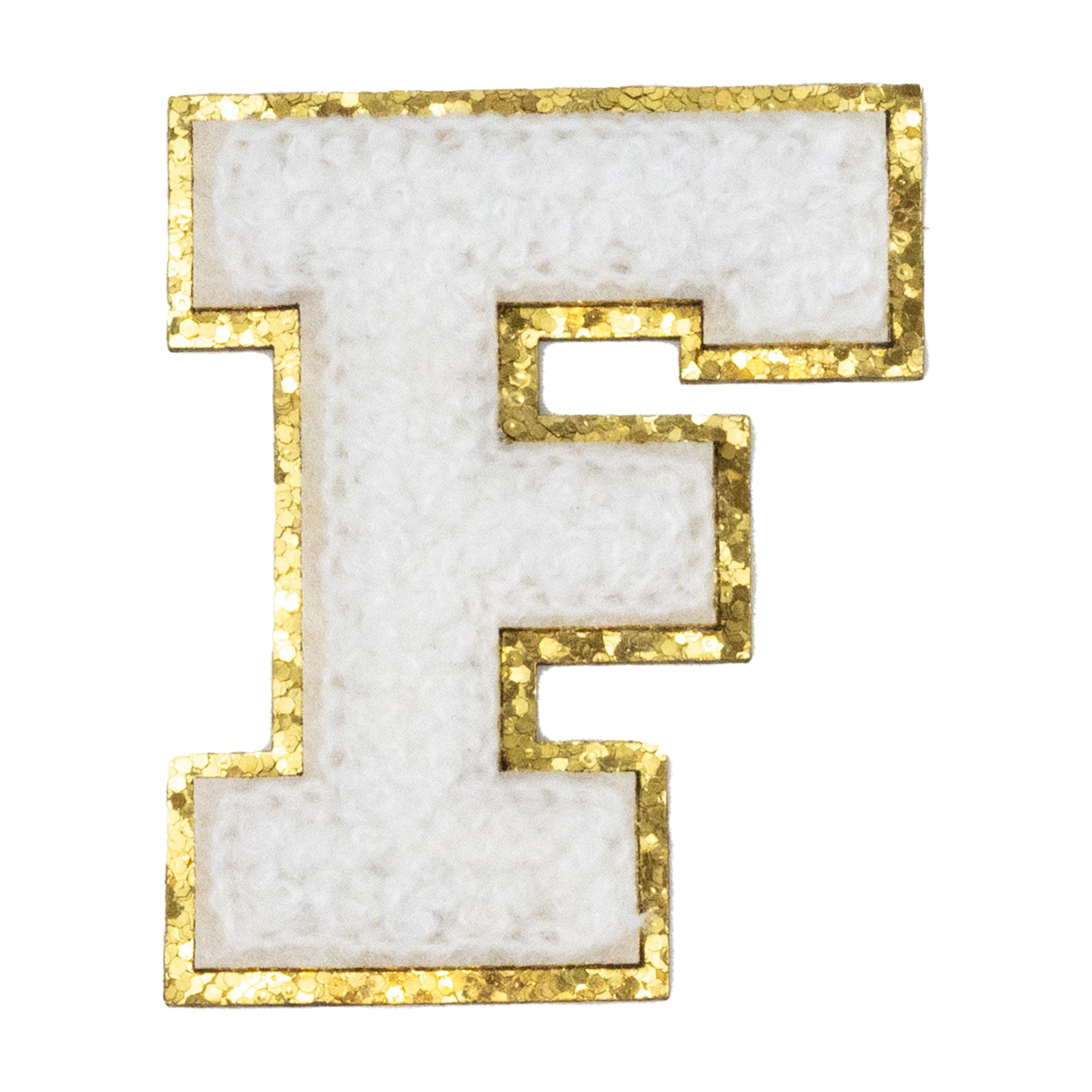 (6 pack) Hello Hobby Chenille F White Patch
