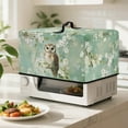 thumbnail image 2 of TSOVTHRID Owl Cherry Blossom Green Print Microwave Oven Dust Cover Dust-Proof Microwave Toaster Oven Cover Easy to Clean Kitchen Machine Covers Case Protections Protector, 20.9"W x 15.7"D x 12.4"H, L, 2 of 7