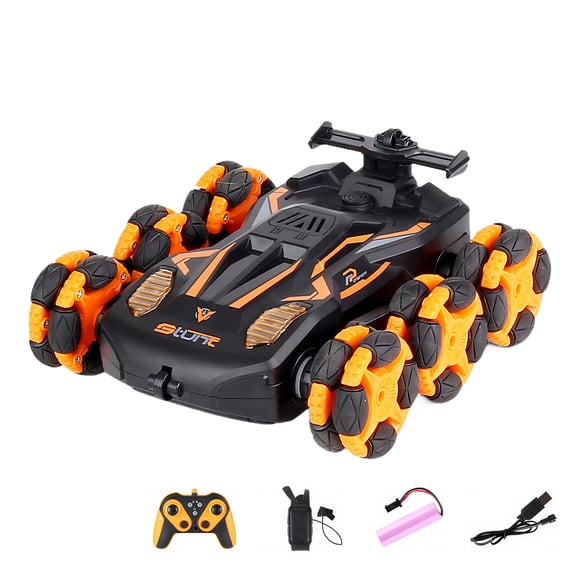 Bewildely Emocionante coche de carreras RC de alta velocidad para emocionantes aventuras y acrobacias. Kits de construcción modelo naranja Control remoto dual