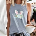 thumbnail image 2 of IROINNID Womens Casual Loose Tank Tops Easter Rabbit Printing Sleeveless Round-Neck Tops Spring Saving Sale, 2 of 2