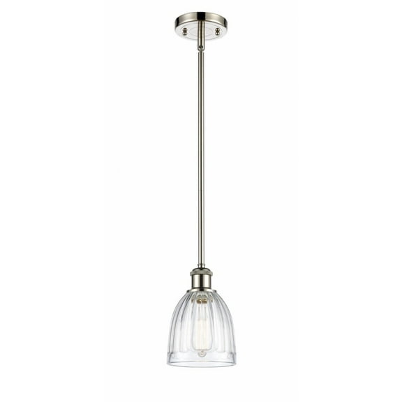 Innovations 516-1S-PN-G442 European Influence One Light Pendant from Ballston collection in Polished Nickel finish,