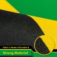 thumbnail image 5 of G128 – Jamaica (Jamaican) Flag | 3x5 feet | Printed 150D – Indoor/Outdoor, Vibrant Colors, Brass Grommets, Quality Polyester, Much Thicker More Durable than 100D 75D Polyester, 5 of 6