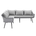 thumbnail image 3 of Modway Endeavor Sectionnel de Mobilier de Patio Extérieur en Osier, 3 of 8
