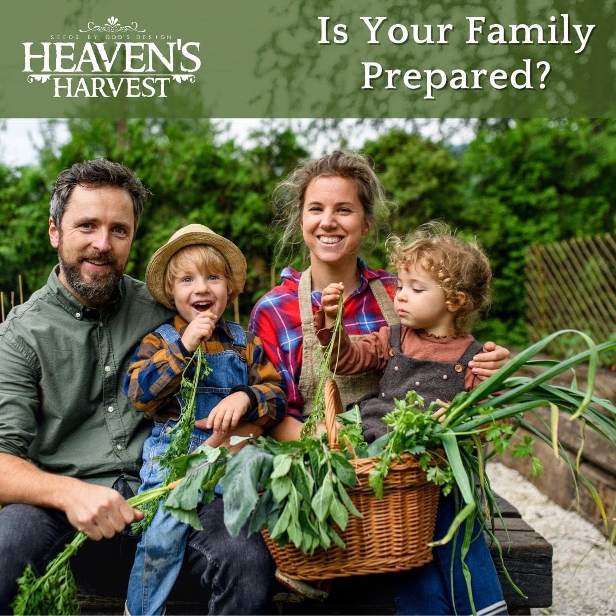 Heavens Harvest 10+ Year Survival Seed Bank Kit | Over 75,000 Non-GMO Heirloom Vegetable Seeds for Planting an Outdoor Garden