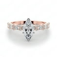 thumbnail image 3 of Marquise Cut Solitaire With Accents Engagement Ring 18K Rose Gold, 3 of 3