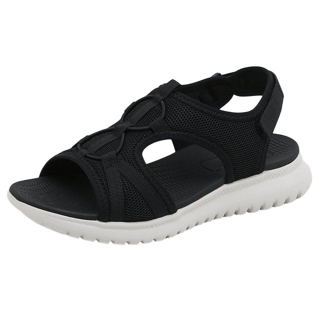 IUJSOY Womens Breathable Mesh Sandals Open Toe Cutout Lightweight Slingback Beach Walking Sandals