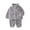Grey, variant on Toddler Boys 2 Piece Outfit Set Fleece Jacket & Pants Soft Plush Cloud Pattern Zip Up Elastic Waist Casual Kids Wear Stylish Loungewear Set