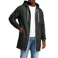 thumbnail image 6 of LNZGNM Hoodies for Men Zip Up Loose Fit Casual Fall Sweatshirts, Fashionable Drawstring Long Sleeve Top Coat with Pockets, Dark Gray (XXXL), 6 of 6