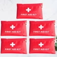 thumbnail image 5 of 5pcs Red First Aid Storage Bag Mini First Responder Storage Pouch Emergency Package Organizer, 5 of 5