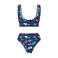 thumbnail image 6 of Rocae Colorful Excavator for Bikini Set for Women Two Piece Sexy High Swimsuits Split Crossover Bikini Small, 6 of 9