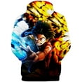 thumbnail image 2 of Cosplay Life My Hero Academia Cosplay Hoodie Boku No Hero Anime Drawstring Pullover Sweater Kangaroo Pockets For Unisex Adult (1, 2XL), 2 of 3