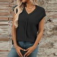 thumbnail image 7 of QUNYINEY Sleeveless Tank Top Women V Neck Solid Raglan Casual Tops Pullover Loose Knit Tank Tops, 7 of 7
